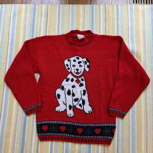 ⭐ Vintage Basic Editions Dalmation Sweater Large 10/12